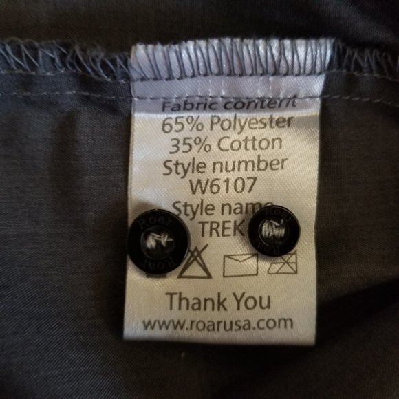 Roar Enough Excuses Tone on Tone Graphic Long Sleeve Button Up Black XL - Picture 10 of 15